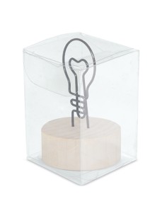 MEMO CLIP CON BASE DE MADERA "EUREKA" 2