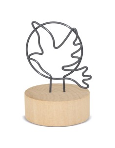 MEMO CLIP CON BASE DE MADERA "ESPÍRITU"