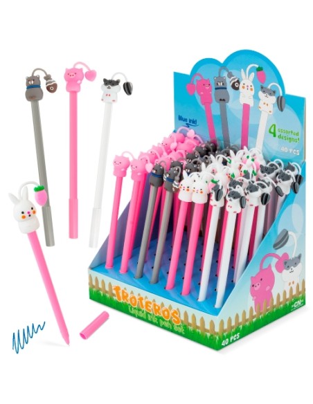 SET DE BOLÍGRAFOS TINTA LÍQUIDA "TROTEROS" (PACK 40)