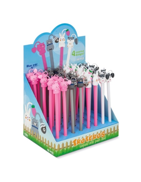 SET DE BOLÍGRAFOS TINTA LÍQUIDA "TROTEROS" (PACK 40)