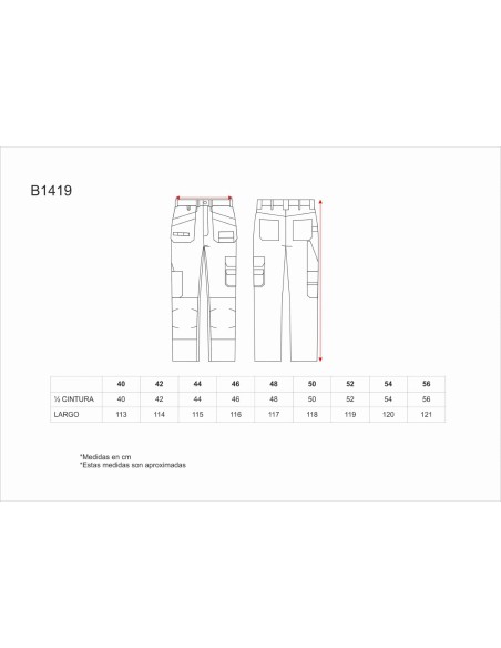 PANTALON DE TRABAJO WORKTEAM B1419
