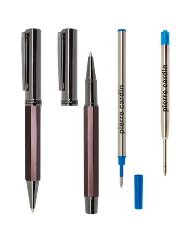 ESTUCHE BOLIGRAFO+ROLLER DOBLE RECAMBIO GENOVA...