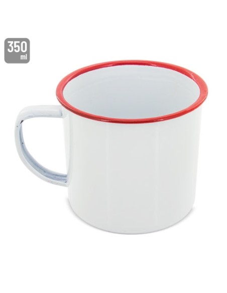 MUG METÁLICA ESMALTADA “RETRO” REBORDE