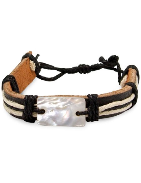 PULSERA PIEL/NACAR 