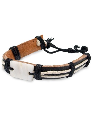 PULSERA PIEL/NACAR 