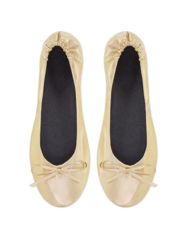 ZAPATILLA PLEGABLE ORO (12 PARES) "BALLET"