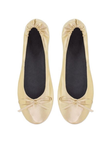 ZAPATILLA PLEGABLE ORO (12 PARES) "BALLET"