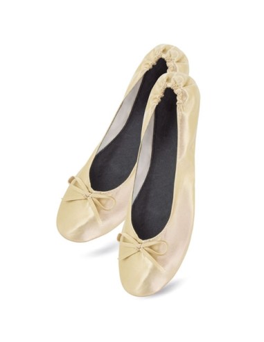ZAPATILLA PLEGABLE ORO (12 PARES) "BALLET"