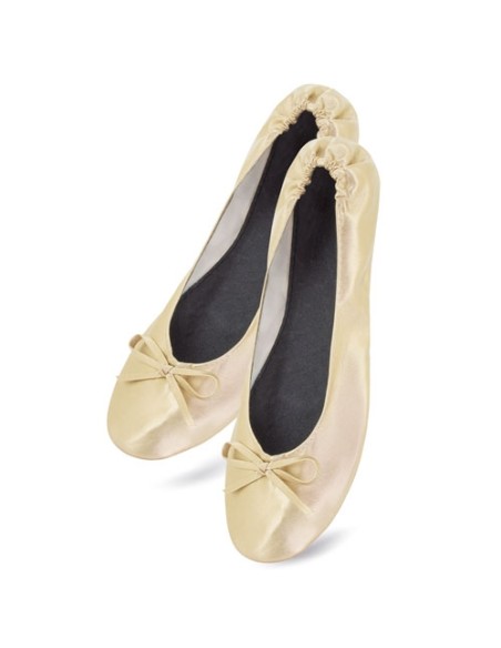 ZAPATILLA PLEGABLE ORO (12 PARES) "BALLET"