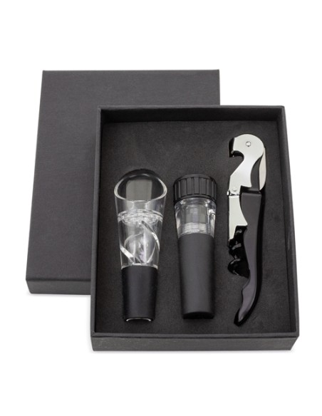 SET DE VINO 3 PCS "MERLOT"