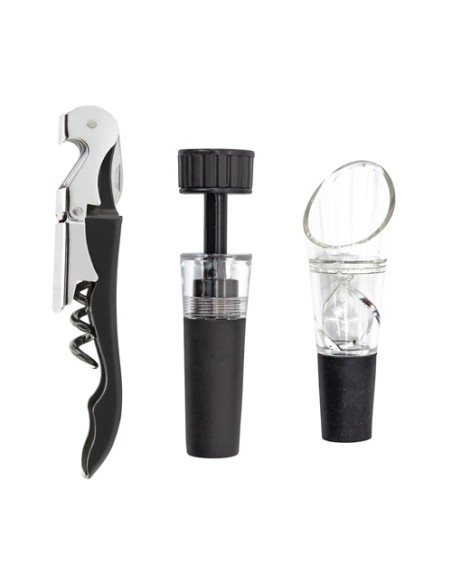 SET DE VINO 3 PCS "MERLOT"