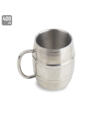 JARRA ACERO INOXIDABLE DOBLE CAPA 400ML "OLOF"