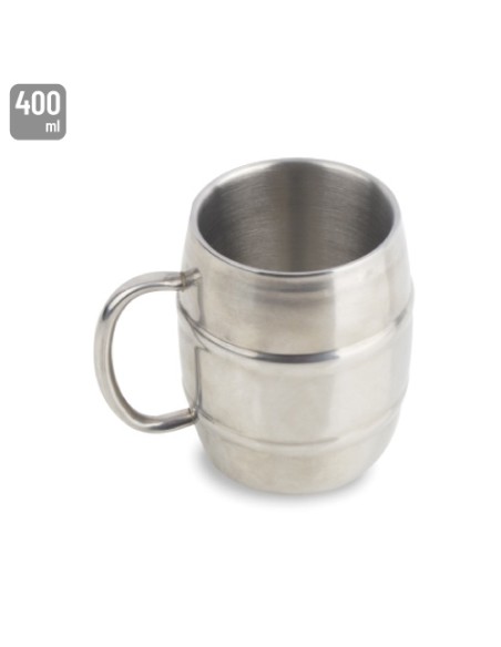 JARRA ACERO INOXIDABLE DOBLE CAPA 400ML "OLOF"