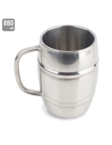 JARRA ACERO INOXIDABLE DOBLE CAPA 880ML "OSBY"