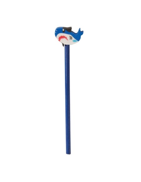 LAPIZ MADERA TIBURON AZUL