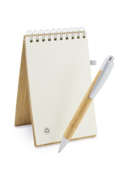 BLOC BAMBU CON BOLIGRAFO NATURE