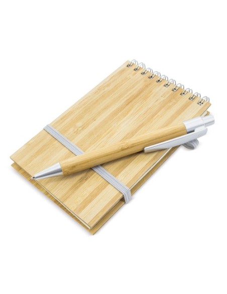 BLOC BAMBU CON BOLIGRAFO NATURE