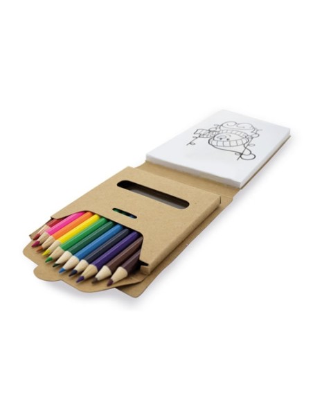 LIBRETA DE COLOREAR CON CAJITA12 COLORES "PINTUR"