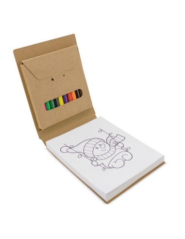 LIBRETA DE COLOREAR CON CAJITA12 COLORES "PINTUR"