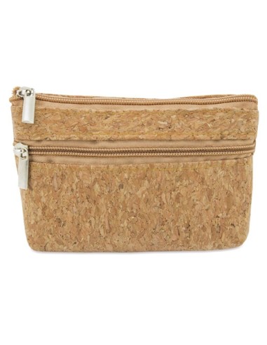 MONEDERO CORCHO DOBLE CREMALLERA NATUR