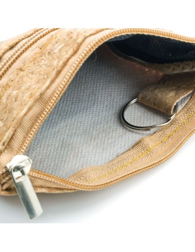 MONEDERO CORCHO DOBLE CREMALLERA NATUR