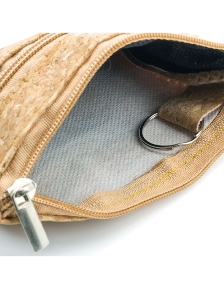 MONEDERO CORCHO DOBLE CREMALLERA NATUR