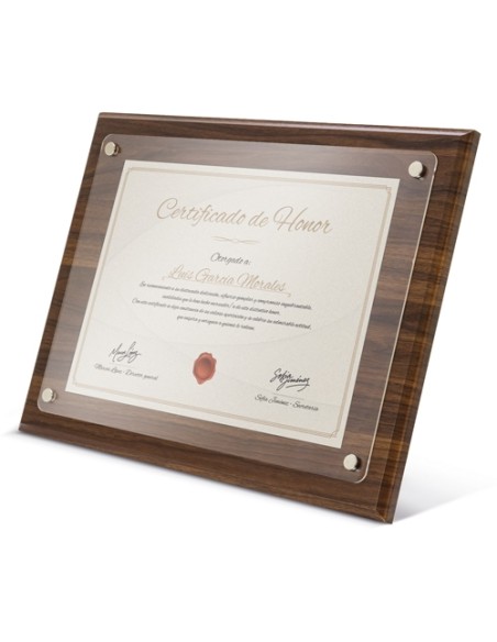 MARCO DE MADERA DIPLOMA A4 "EXCELENCIA"