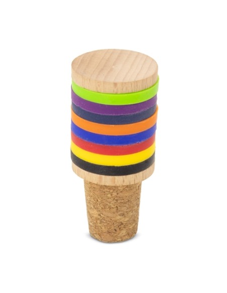TAPÓN CORCHO Y MADERA CON ANILLAS IDENTIFICADORAS PARA COPAS "TRIANA"