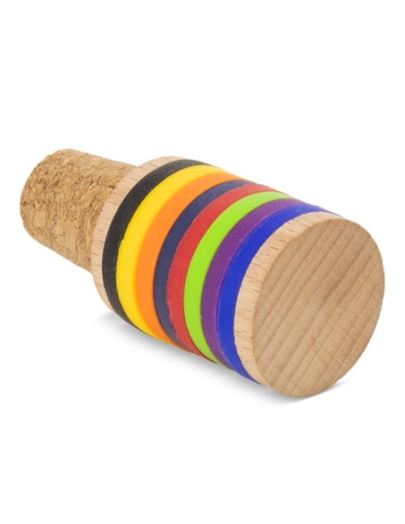 TAPÓN CORCHO Y MADERA CON ANILLAS IDENTIFICADORAS PARA COPAS "TRIANA"