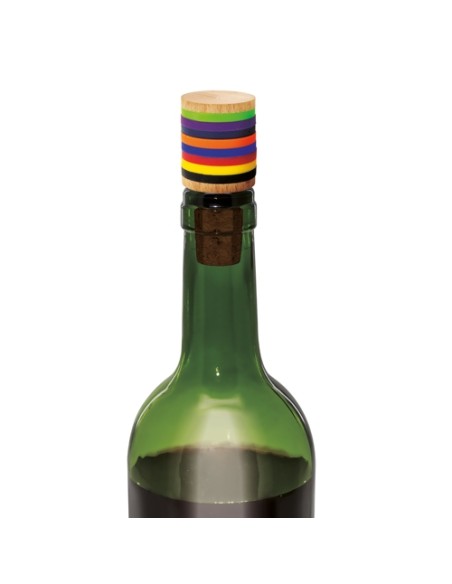 TAPÓN CORCHO Y MADERA CON ANILLAS IDENTIFICADORAS PARA COPAS "TRIANA"