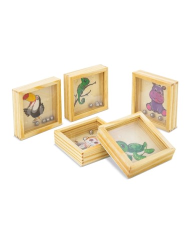 SET 5 LABERINTOS DE MADERA "JUNGLE"