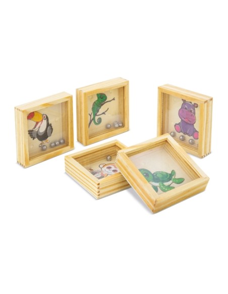 SET 5 LABERINTOS DE MADERA "JUNGLE"