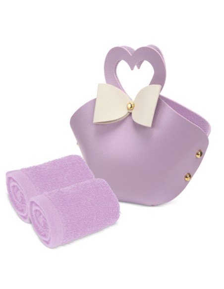 SET 5 BOLSITOS CON TOALLA "COQUETTE"