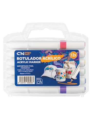 SET 12 ROTULADORES ACRILICOS "KOLORIN"