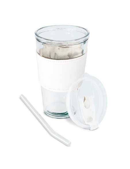 VASO 450 ML CON PAJITA DE CRISTAL "DELICATESSEN"