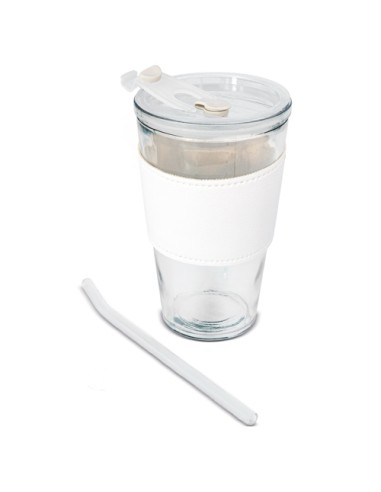 VASO 450 ML CON PAJITA DE CRISTAL "DELICATESSEN"