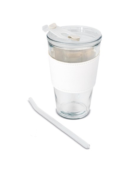 VASO 450 ML CON PAJITA DE CRISTAL "DELICATESSEN"