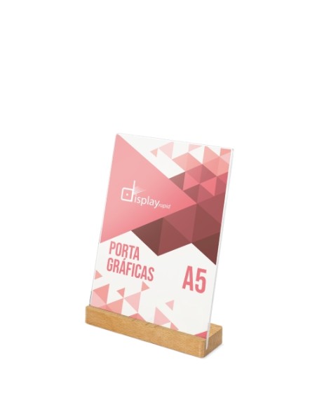 PORTAGRAFICAS A5 BASE MADERA "IZOR"