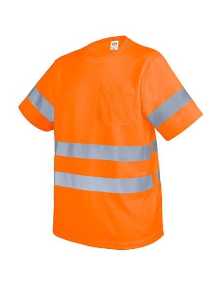 CAMISETA CON BOLSILLO Y BANDAS REFLECTANTES "KRZ"