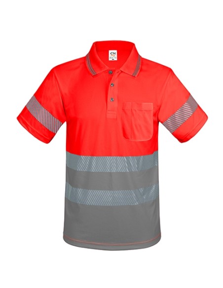 POLO CON BOLSILLO Y BANDAS REFLECTANTES ELÁSTICAS “QVO”