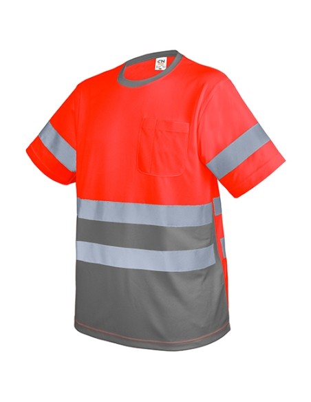 CAMISETA CON BOLSILLO Y BANDAS REFLECTANTES "KRZ"