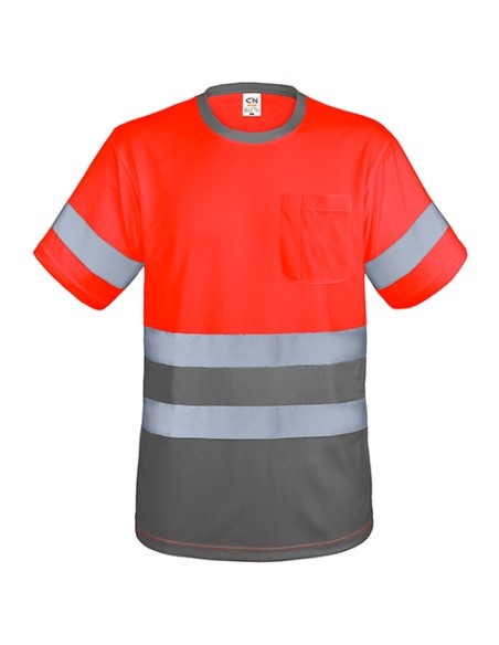 CAMISETA CON BOLSILLO Y BANDAS REFLECTANTES "KRZ"
