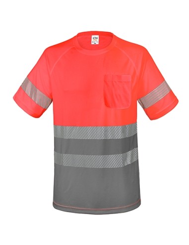 CAMISETA CON BOLSILLO Y BANDAS REFLECTANTES...