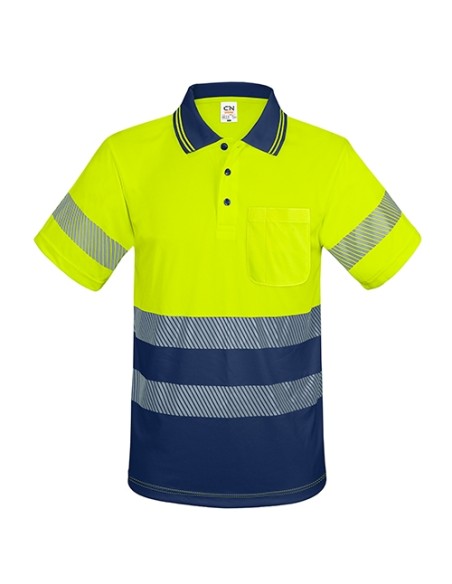 POLO CON BOLSILLO Y BANDAS REFLECTANTES ELÁSTICAS “QVO”