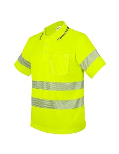 POLO CON BOLSILLO Y BANDAS REFLECTANTES ELÁSTICAS “QVO”