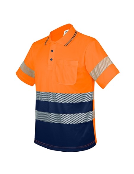 POLO CON BOLSILLO Y BANDAS REFLECTANTES ELÁSTICAS “QVO”