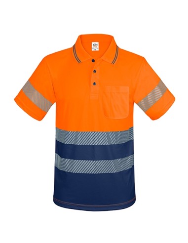 POLO CON BOLSILLO Y BANDAS REFLECTANTES...