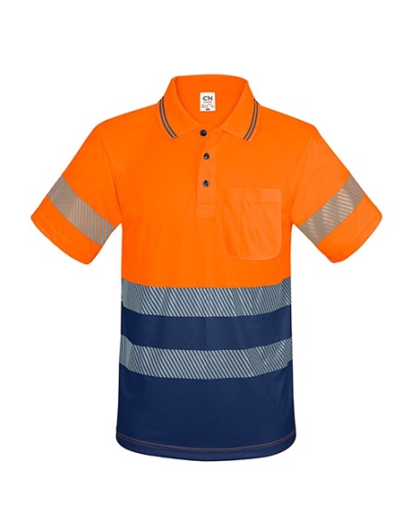 POLO CON BOLSILLO Y BANDAS REFLECTANTES ELÁSTICAS “QVO”