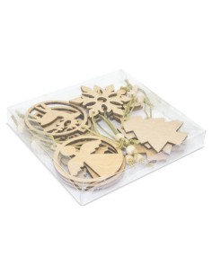 SET ADORNOS DE MADERA "NOELLY" 2