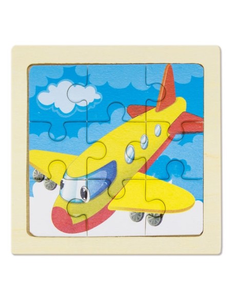 SET DE 5 PUZZLES EN MADERA NATURAL "JUNIOR"